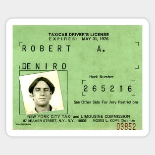 Taxi Driver //// Robert De Niro Sticker